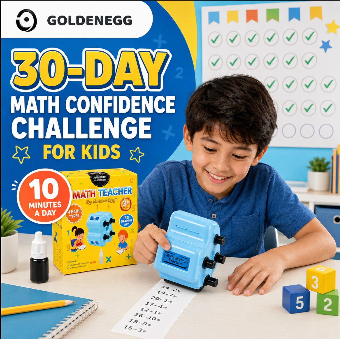 30-Day Math Confidence Challenge for Kids