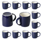 Set of 12 Black Ceramic Coffee Mugs – 12oz Dishwasher & Microwave Safe