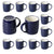 Set of 12 Black Ceramic Coffee Mugs – 12oz Dishwasher & Microwave Safe