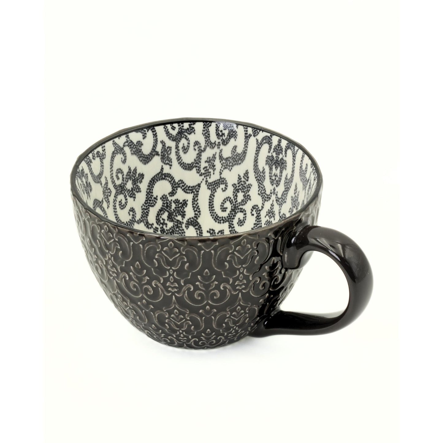 Set of 4 Ceramic Coffee Mugs 14oz