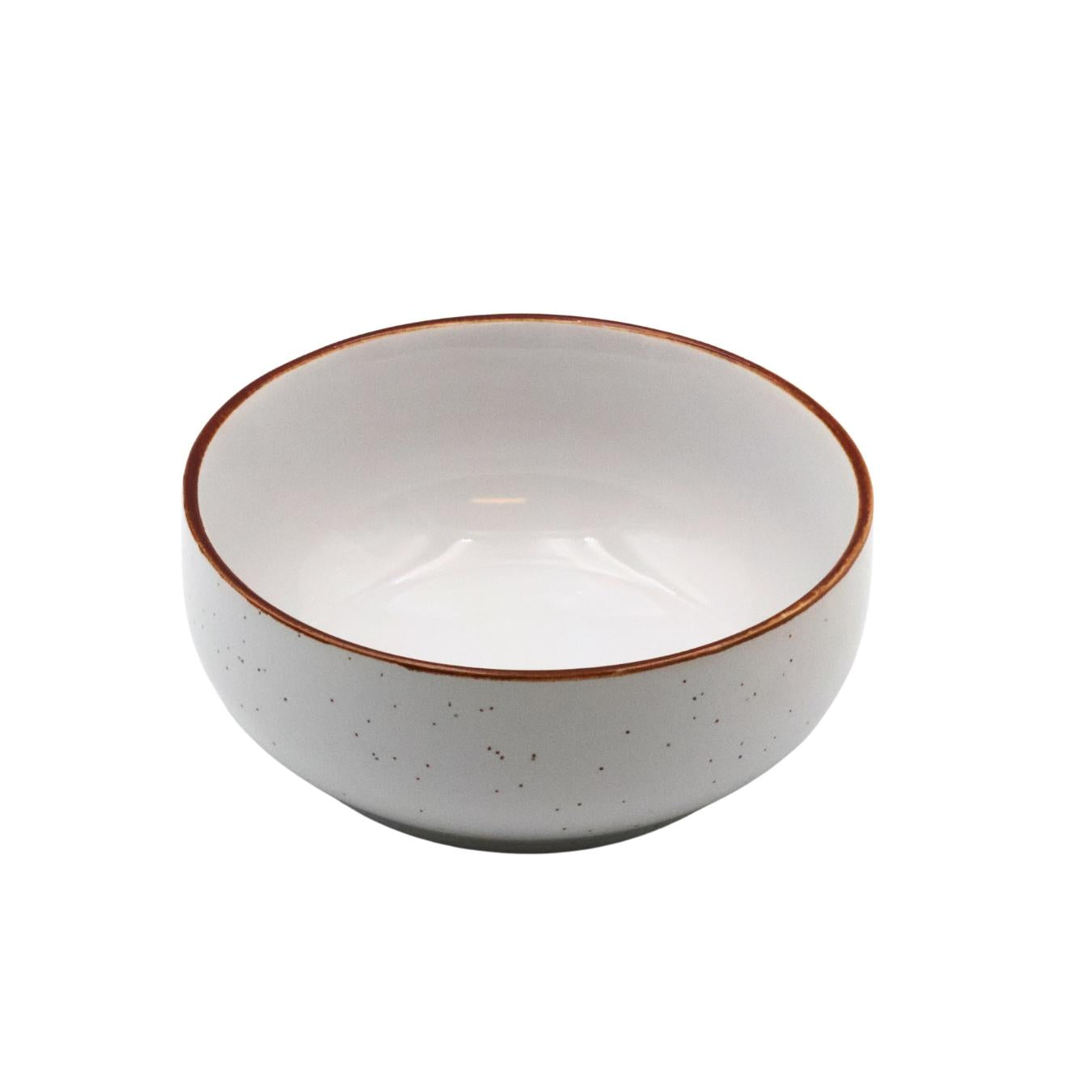 Set of 4 White Ceramic Bowls – 18oz Porcelain Cereal, Rice & Snack Bowls