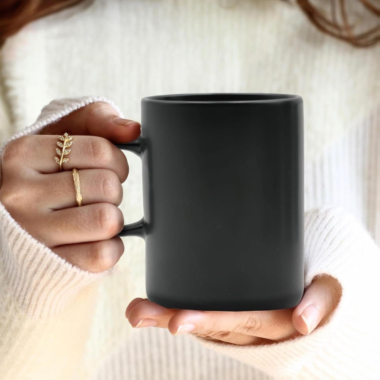 Set of 12 Matte Black Coffee Mugs – 12oz Ceramic Cups for Coffee & Tea