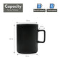 Black Ceramic Mugs Set of 6