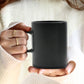 Black Ceramic Mugs Set of 6