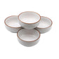 Set of 4 White Ceramic Bowls – 18oz Porcelain Cereal, Rice & Snack Bowls