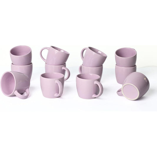 Set of 12 Mini Porcelain Espresso Cups – 3oz Durable Ceramic Coffee Mugs