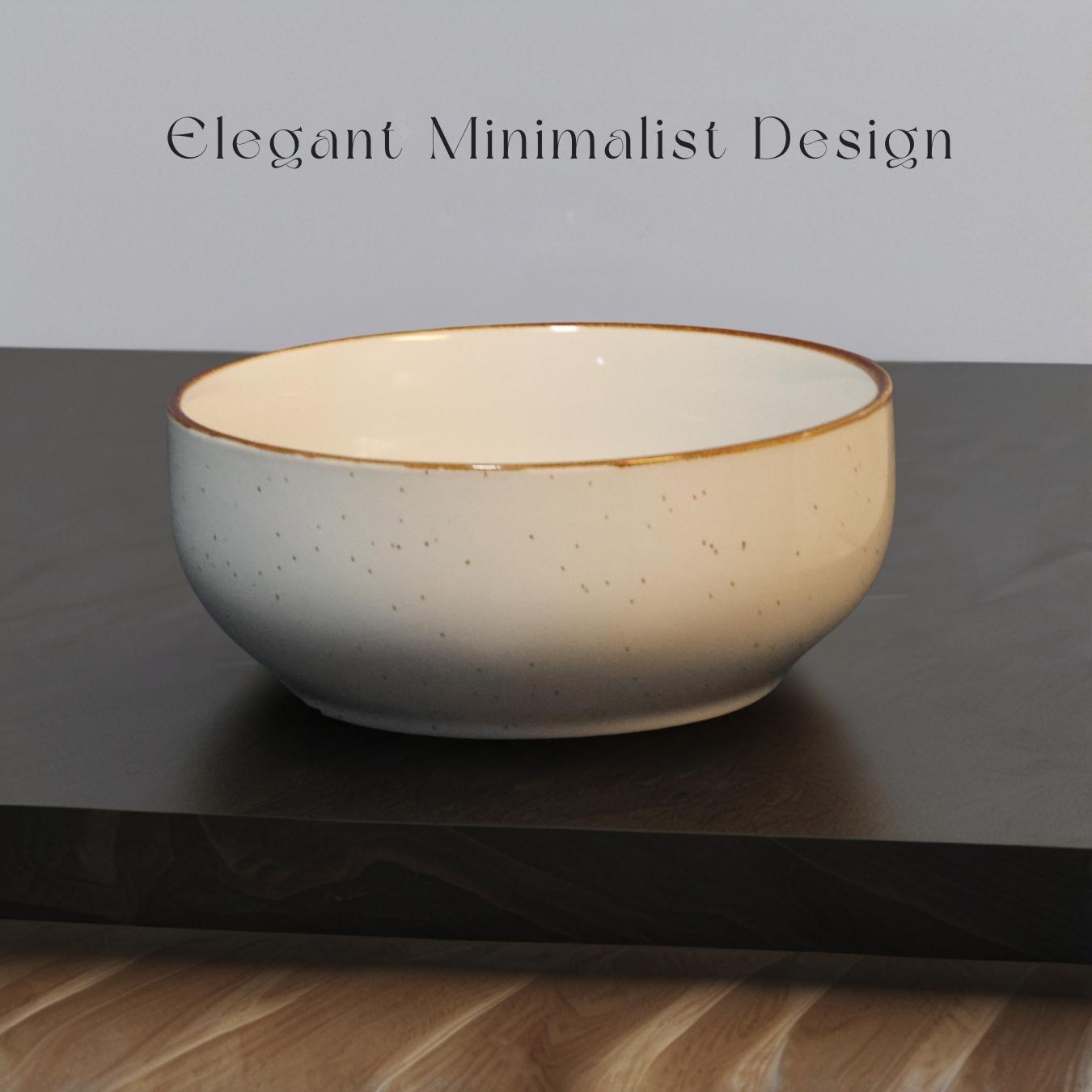 Set of 4 White Ceramic Bowls – 18oz Porcelain Cereal, Rice & Snack Bowls