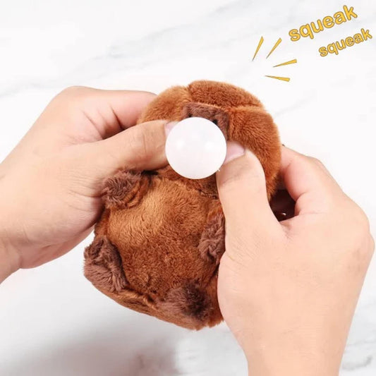 Capybara Plush Keychain – Cute Mini Bag Charm with Fruit Top for Girls