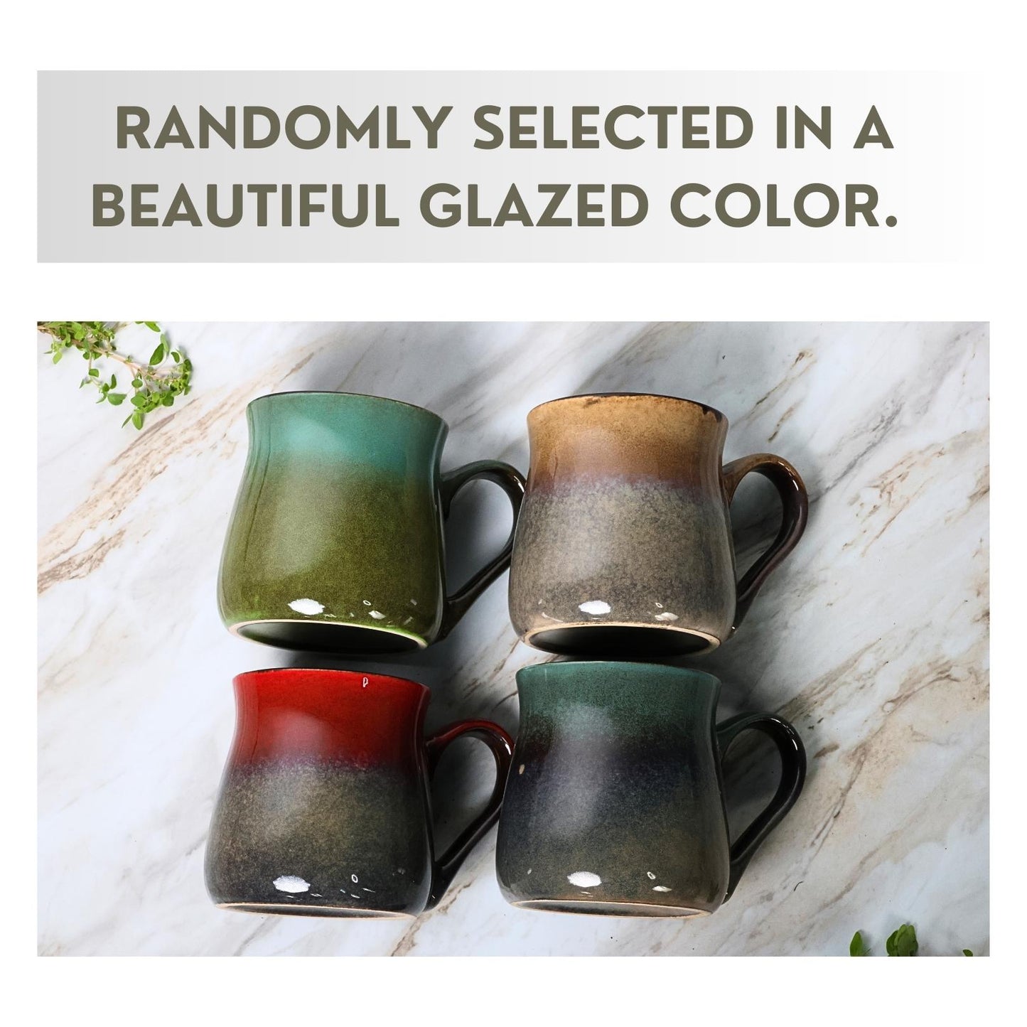 Large 24oz Ceramic Coffee Mug – Big Handle Pottery Cup for Home & Office