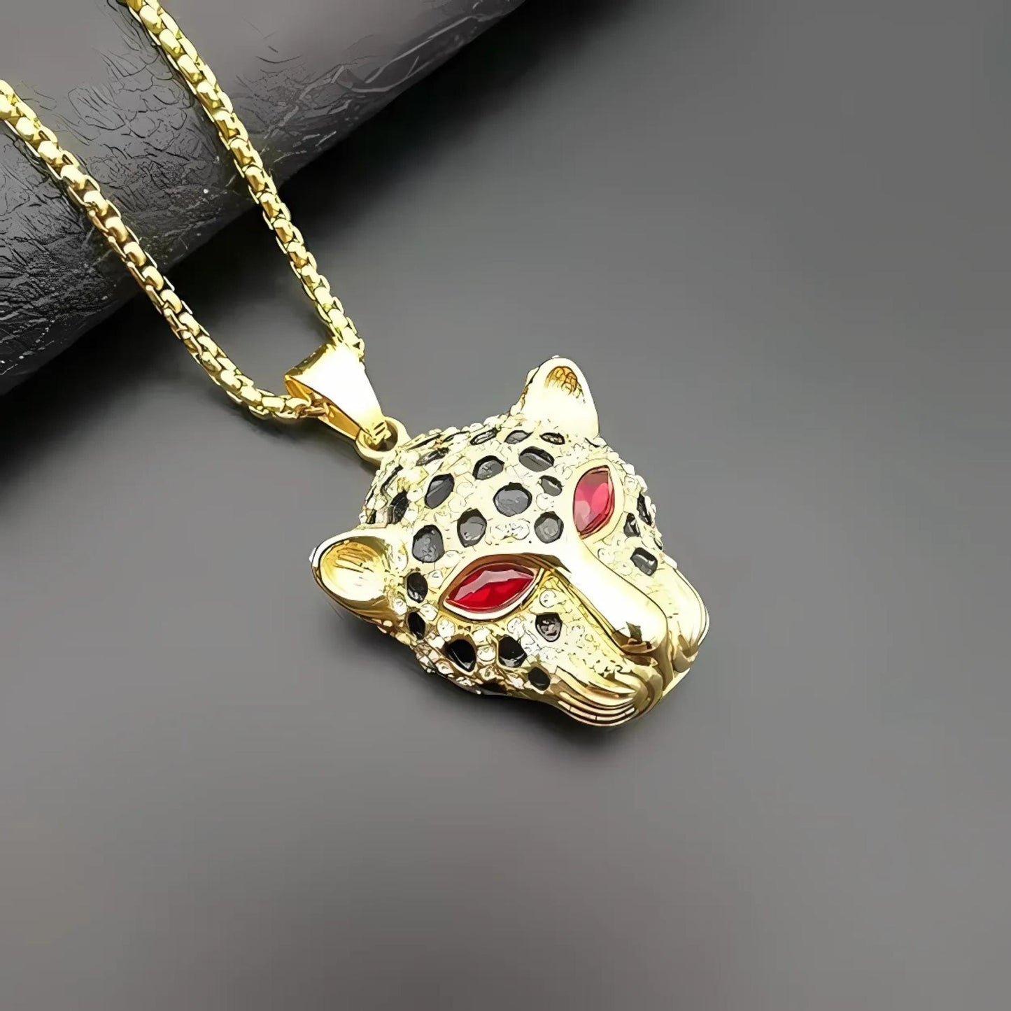 Animal Pendant Necklace – Stainless Steel Punk Streetwear Chain for Men