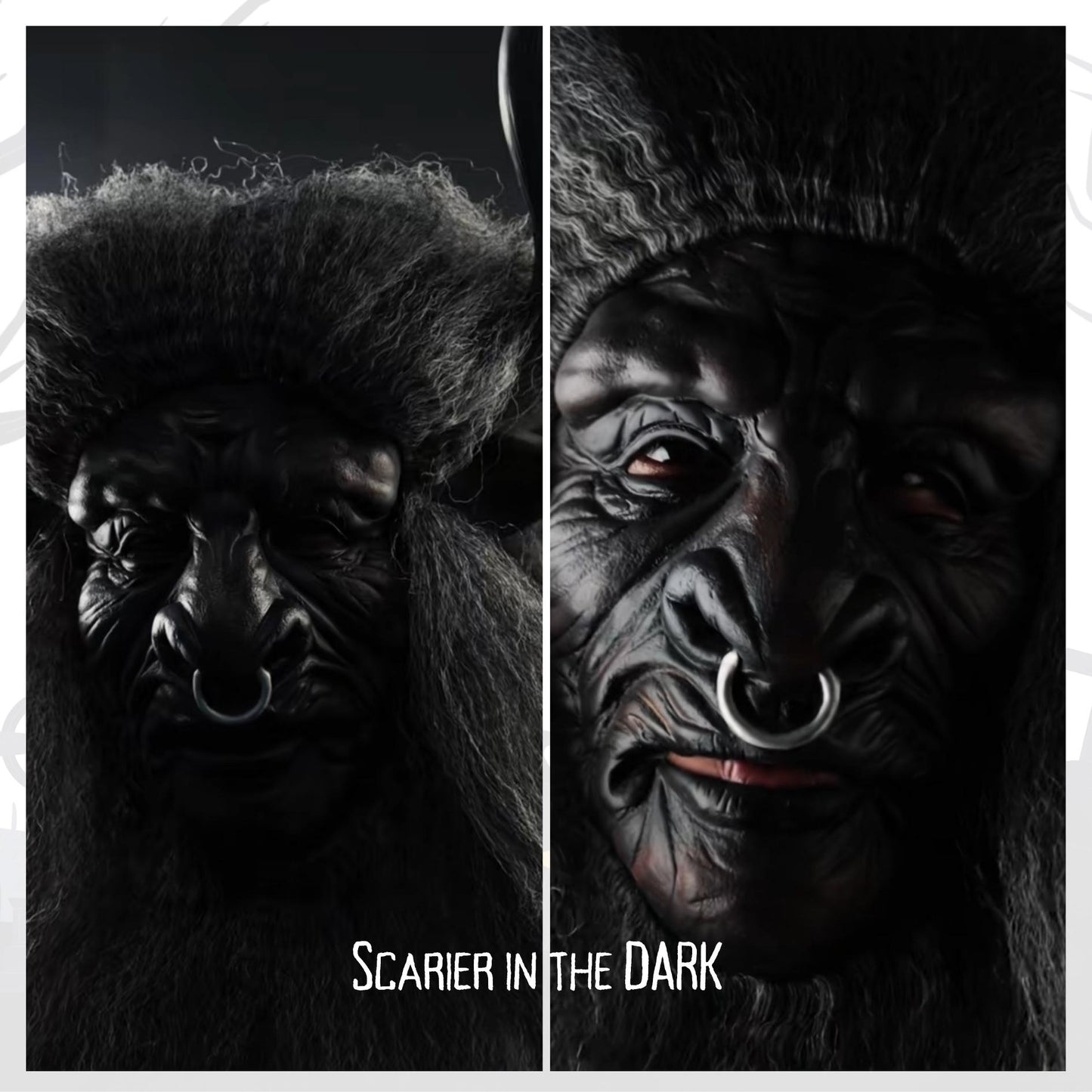 Realistic Beast Demon Halloween Mask – Latex Horror Mask with Horns & Beard for Scary Cosplay