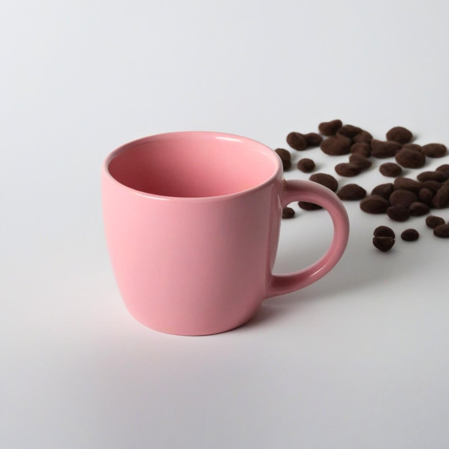 Set of 4 Mini Porcelain Espresso Cups – 3oz Pink Demitasse Coffee Mugs