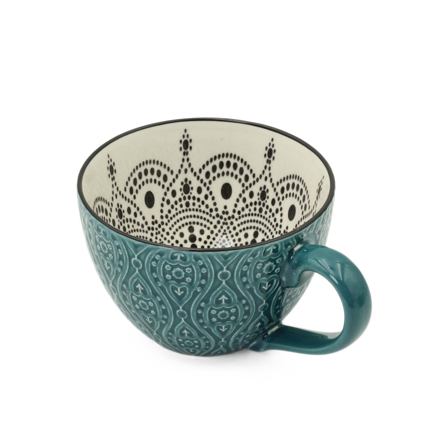 Set of 4 Ceramic Coffee Mugs 14oz