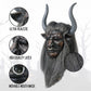 Realistic Beast Demon Halloween Mask – Latex Horror Mask with Horns & Beard for Scary Cosplay