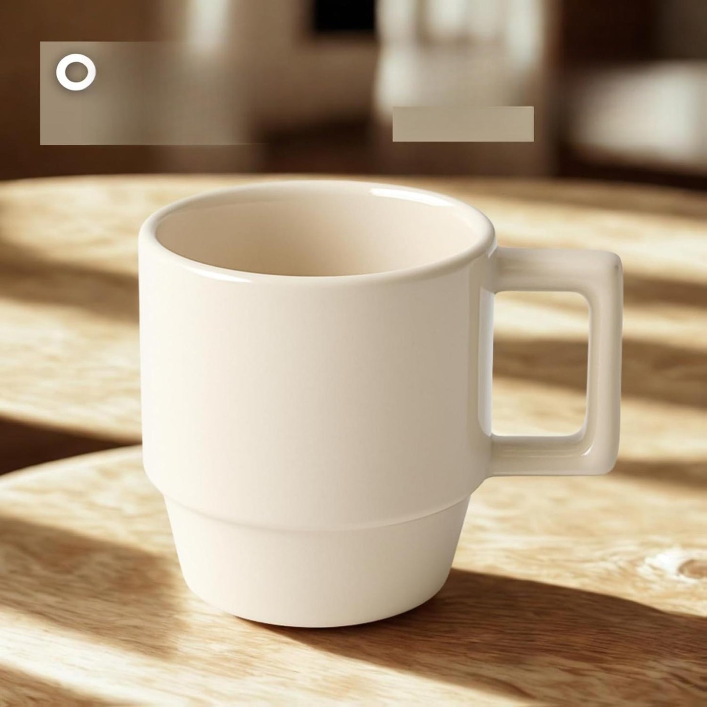 Set of 12 White Porcelain Espresso Cups – 3oz Stackable Coffee Mugs