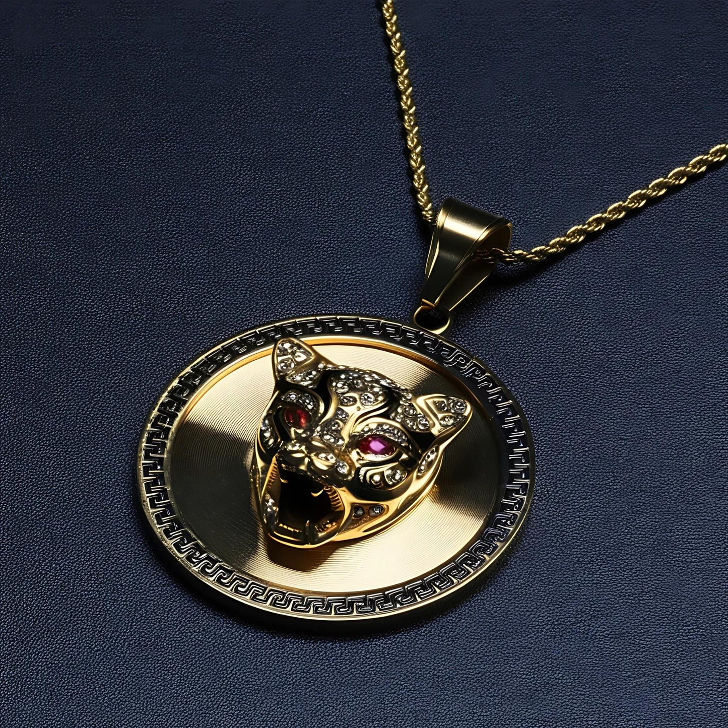 Animal Pendant Necklace – Stainless Steel Punk Streetwear Chain for Men