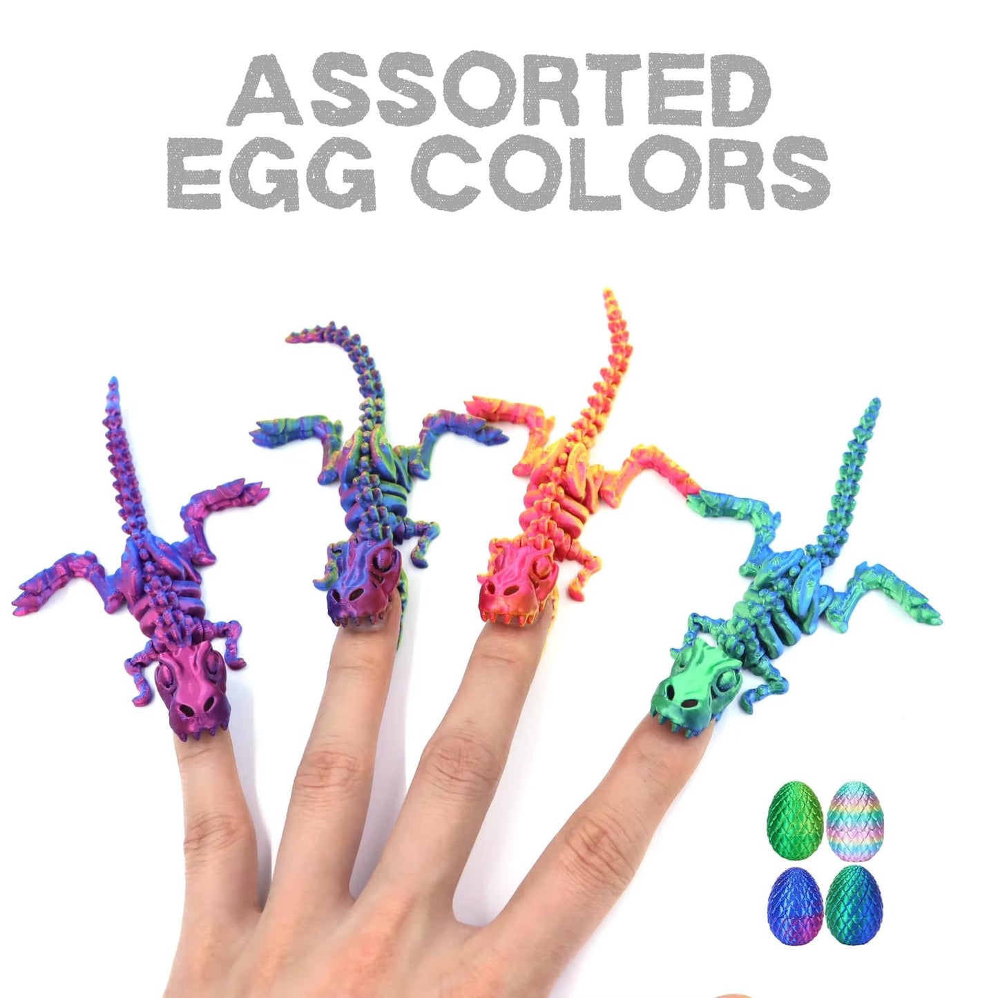 3D Printed Dinosaur Egg Toy – Articulated Dino Fidget Desk Figure