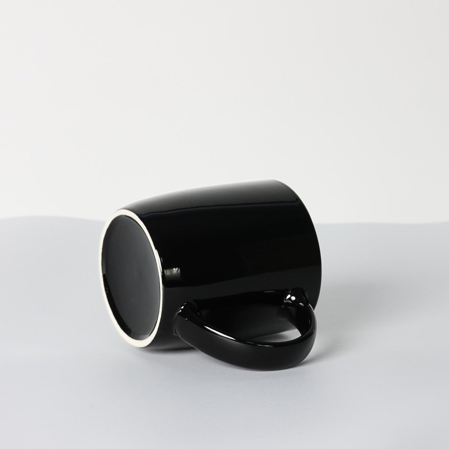 Set of 12 Black Ceramic Coffee Mugs – 12oz Dishwasher & Microwave Safe