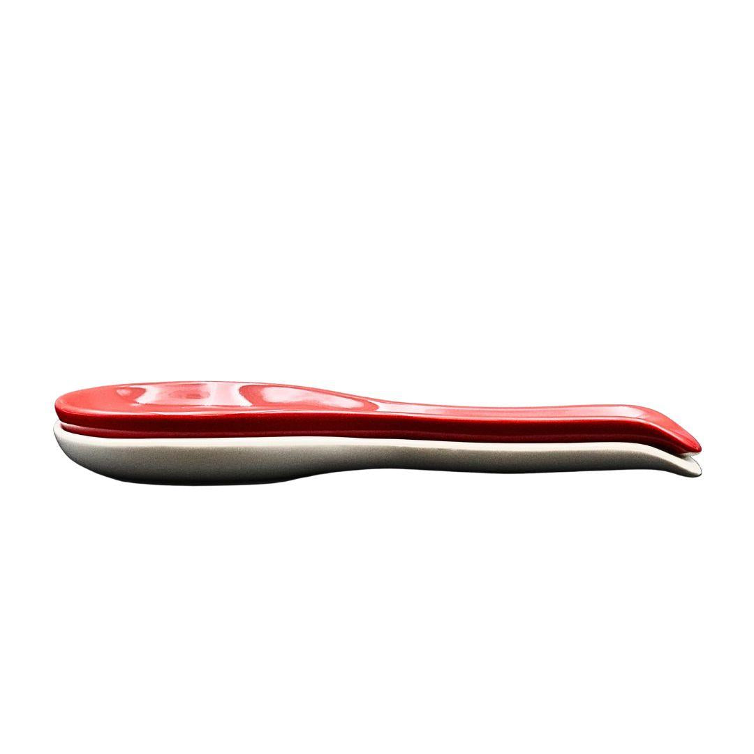 Set of 10 Ceramic Spoon Rests – 10in Large Porcelain Holders for Kitchen